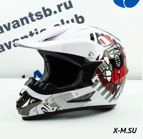 Шлем кроссовый Avantis Graffiti, Белый Шлем кроссовый Avantis Graffiti, Белый