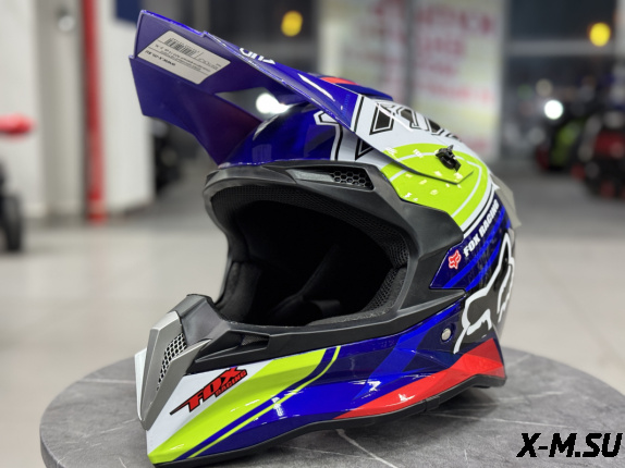 Шлем кроссовый HETOSHI Сине-желто-красный AD3-14 цв.  р. XL