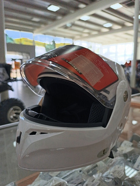 Шлем модуляр HETOSHI X-202 (светополоса,USB-кабель,встр.батарея) цв. Белый р. L