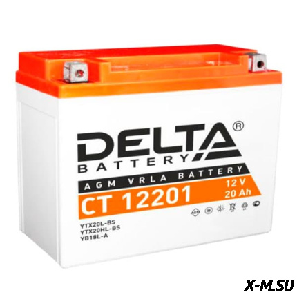 Аккумулятор 12V 20А/ч (DELTA CT 12201, AGM)